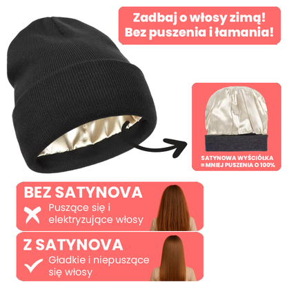 Satynova - czapka przeciw puszeniu włosów